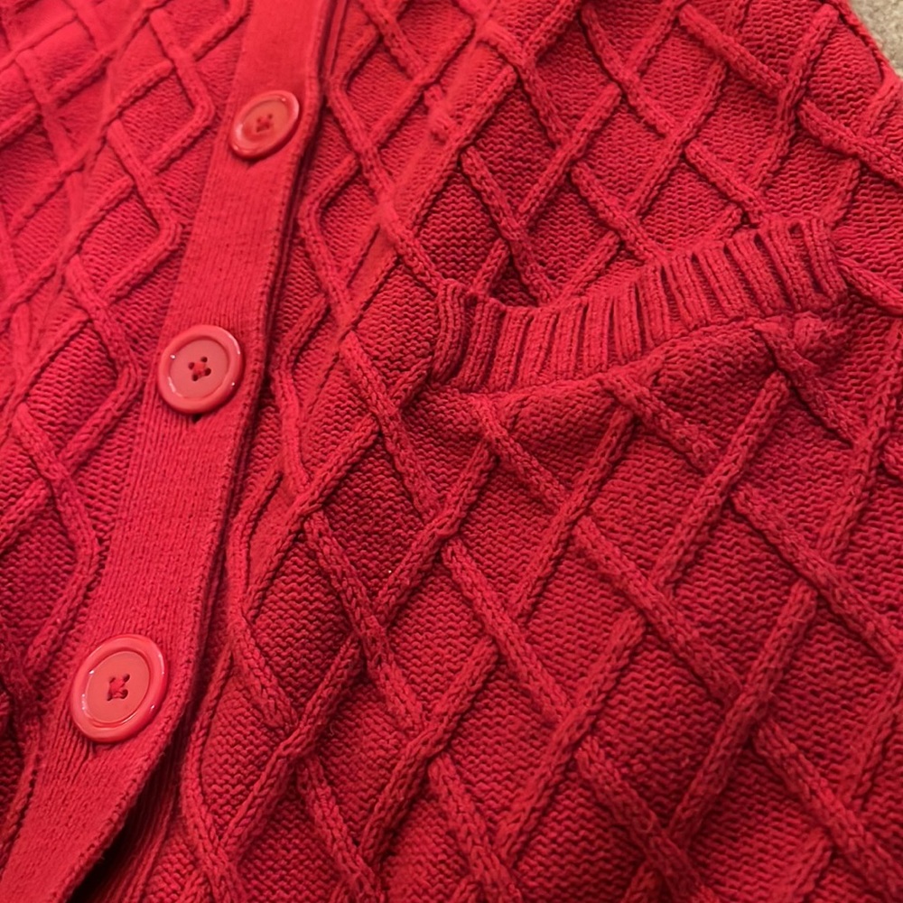 Red Sweater Jacket - Picture 2 of 4